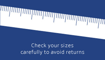 Check your sizes carefully to avoid returns